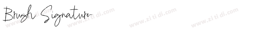 Brush Signature字体转换 Brush Signature字体转换